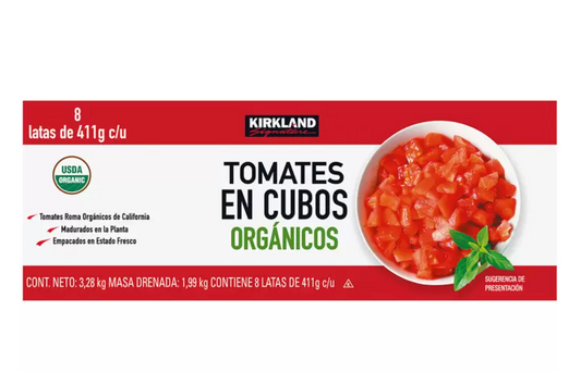 Kirkland Signature Tomates Orgánicos en cubos 8 piezas de 411 gr - KOZ