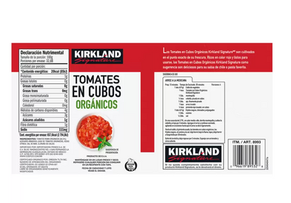 Kirkland Signature Tomates Orgánicos en cubos 8 piezas de 411 gr - KOZ