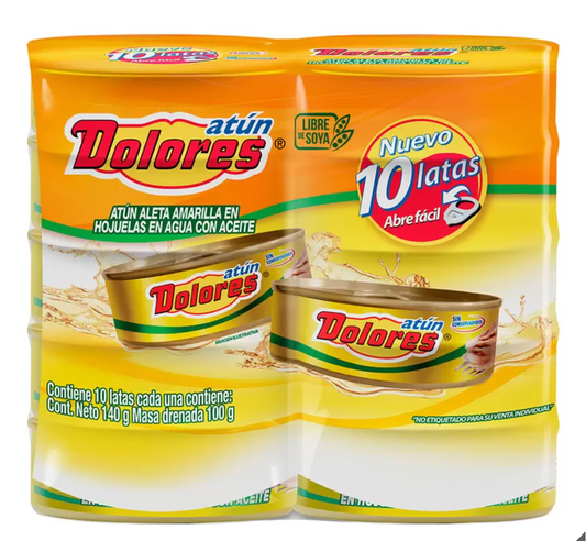 Dolores Atún en Aceite 10 piezas de 140 grs - .