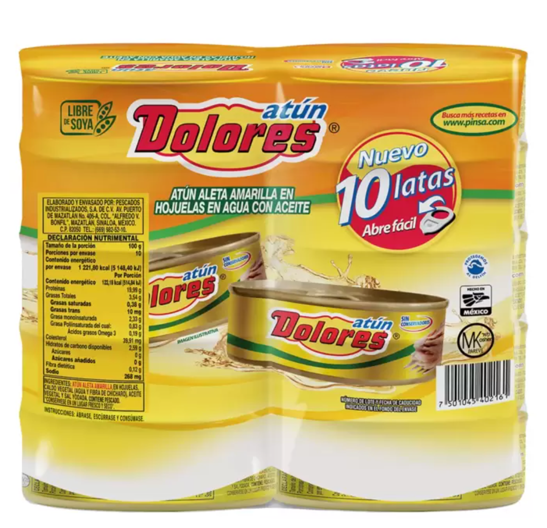 Dolores Atún en Aceite 10 piezas de 140 grs - .
