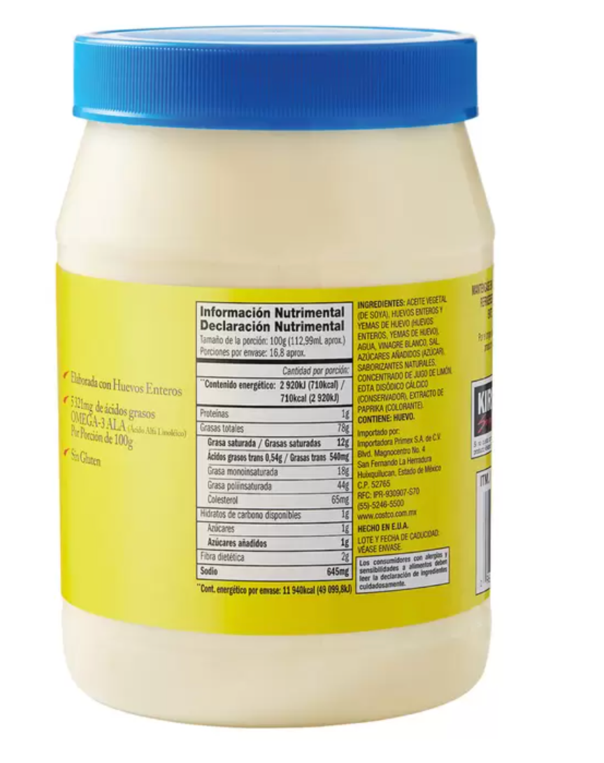 Kirkland Signature Mayonesa 1.9 L - KOZ