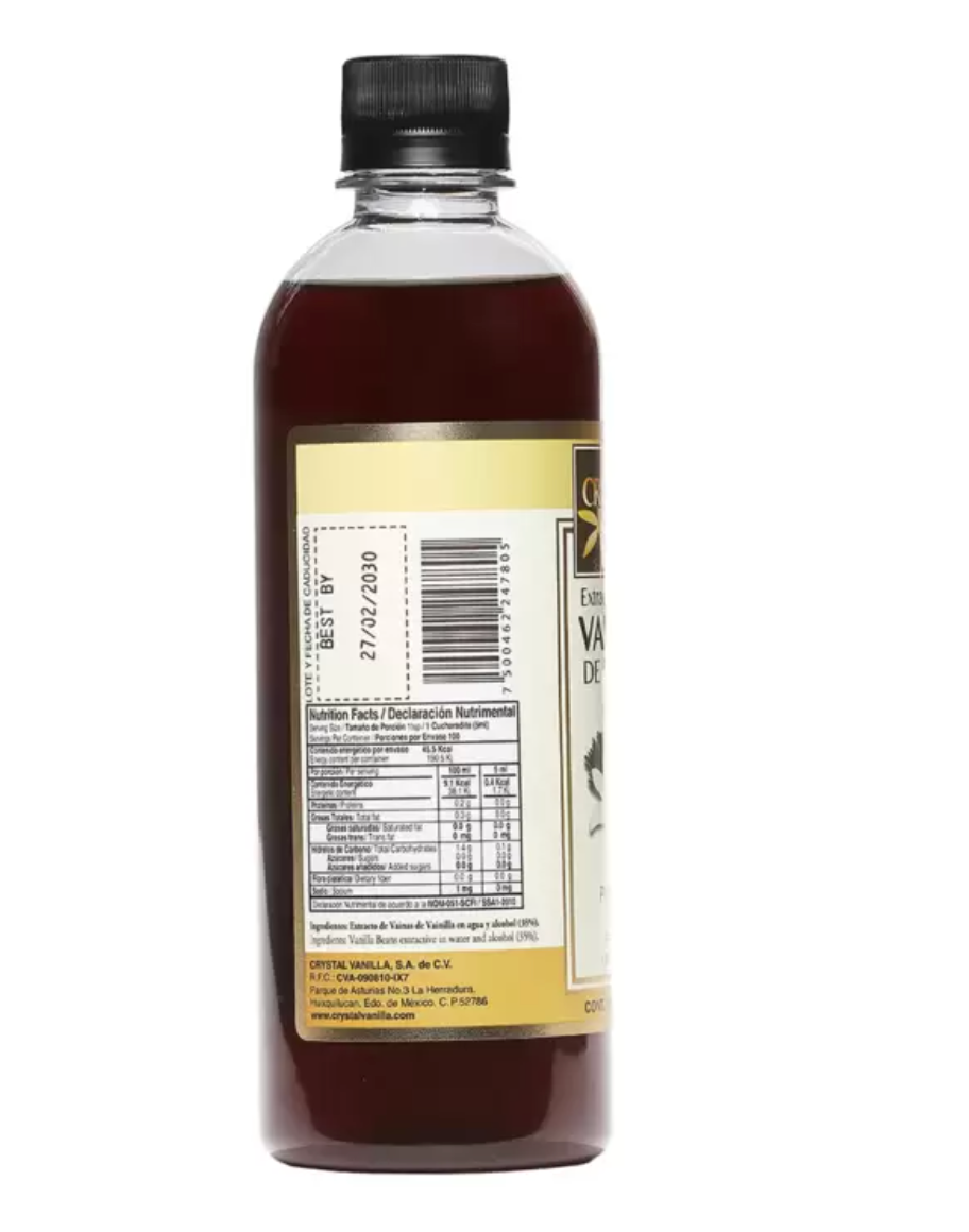 Crystal Vanilla Extracto de Vainilla 500 ml - KOZ