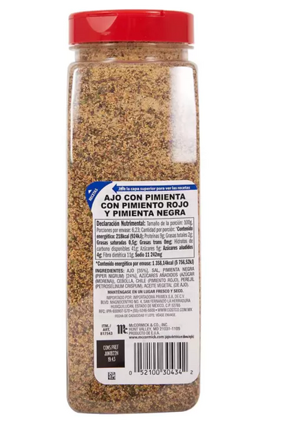 McCormick Ajo con Pimienta con Pimiento Rojo y Pimienta Negra 623 grs - KOZ