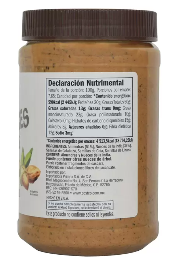 Kirkland Signature Crema de Nueces Mixtas con Semillas 765 grs - KOZ