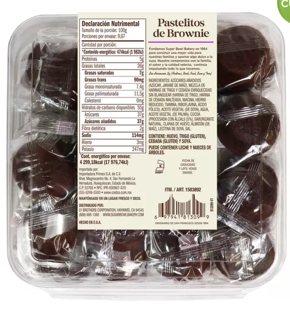 Sugar Bowl Bakery Pastelitos de Brownie 907 grs - KOZ