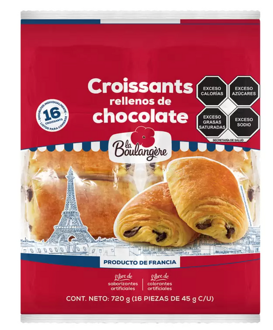 La Boulangere Croissant Relleno de Chocolate 720 gr - .
