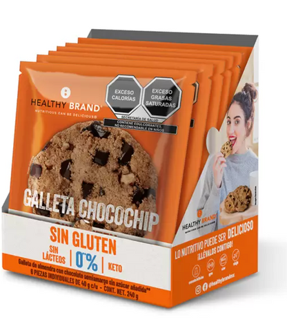 Healthy Brand Galletas Keto con Chispas de Chocolate 6 piezas de 40 grs  - .