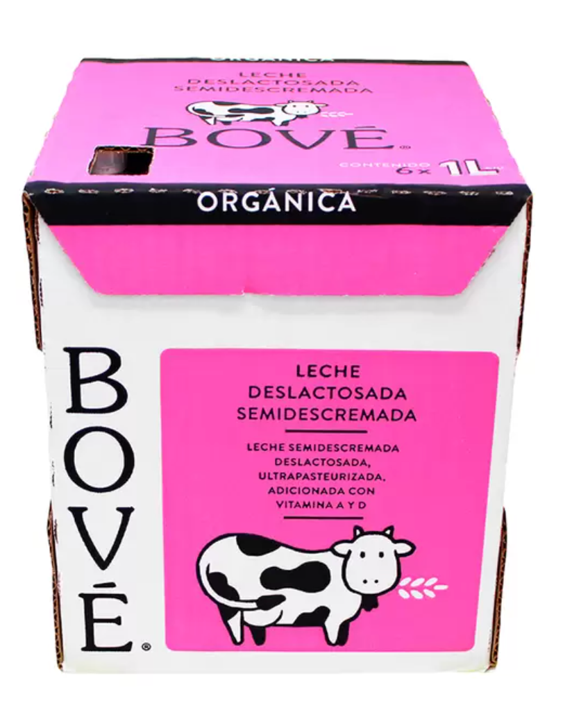 Bové Leche Deslactosada Orgánica 6 piezas de 946 ml - .