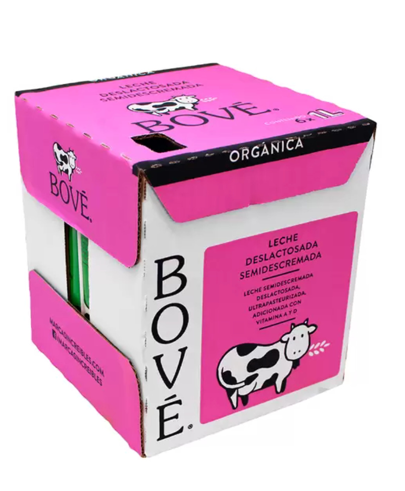 Bové Leche Deslactosada Orgánica 6 piezas de 946 ml - .