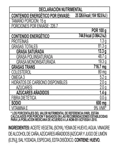 Mccormick Mayonesa con Límón 3.4 kg