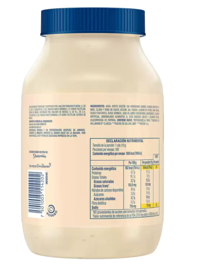 Hellmann'S Mayonesa Light 2 piezas de 1 kg - .