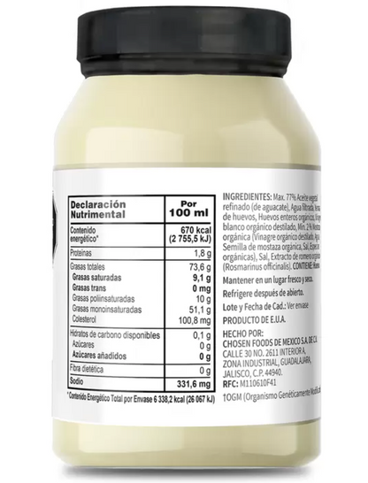 Chosen Foods Avocado Mayo 946 ml - .