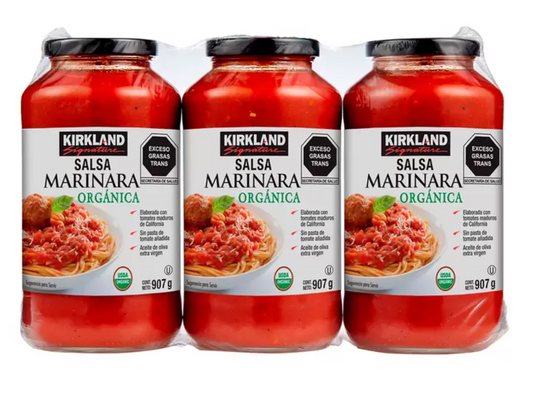 Kirkland Signature Salsa Marinara Orgánica 3 piezas de 907 grs- KOZ