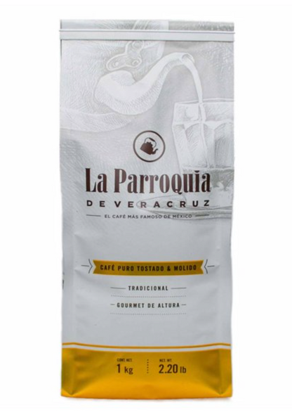 Café Molido La Parroquia de Veracruz Gourmet Puro 1 kg - .