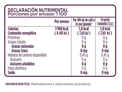 Endulzante Splenda para Repostería 550 grs -.