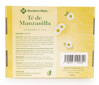 Té de Manzanilla Member's Mark 200 Bolsas de 1.2 g -.