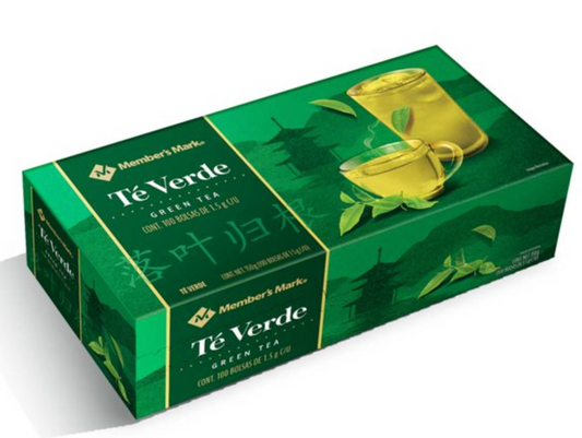 Té Member's Mark Verde 100 sobres de 1.5 g c/u -.