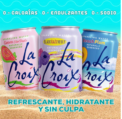 Bebida Carbonatada LaCroix Mixpack con 24 pzas de 355 ml -.