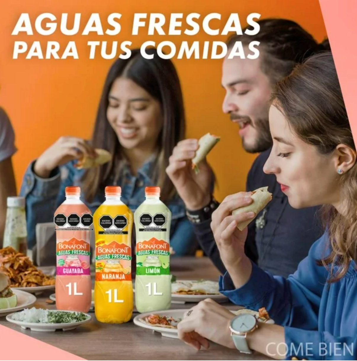 Bebida Saborizada Bonafont Aguas Frescas 8 pzas de 1 l c/u - .
