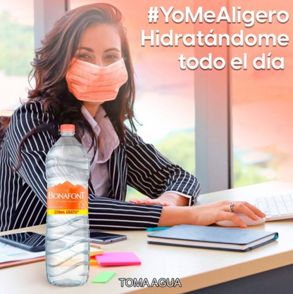 Agua Natural Bonafont 8 pzas de 2 L - .