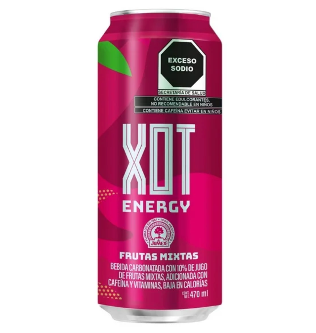 Bebida Carbonatada XOT Energy Adicionada con Cafeína 12 pzas de 470 ml -.