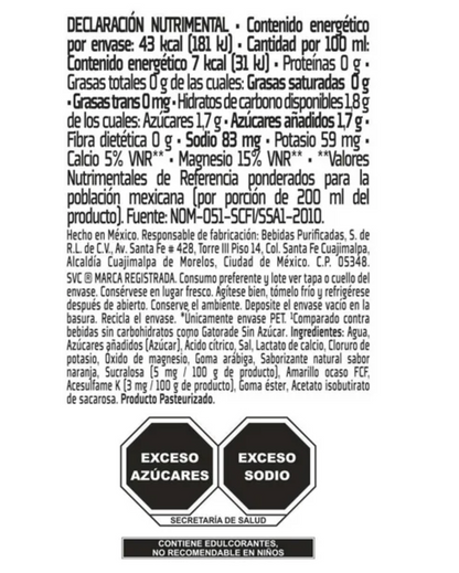 Bebida Rehidratante Gatorlyte Sabor Naranja 6 pzas de 591 ml c/u - .