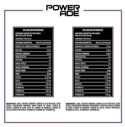 Bebida Isotónica Powerade 12 pzas de 1 L - .