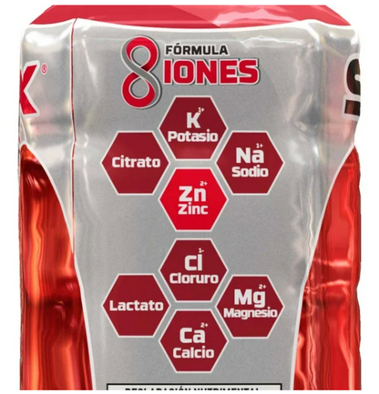 Bebida Hidratante SUEROX Frutos Rojos 6 pzas de 630 ml c/u -.