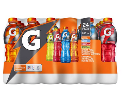Bebida Gatorade Sabores Cítricos y Frutales 24 Pack de 600 ml - .