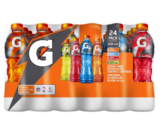 Bebida Gatorade Sabores Cítricos y Frutales 24 Pack de 600 ml - .