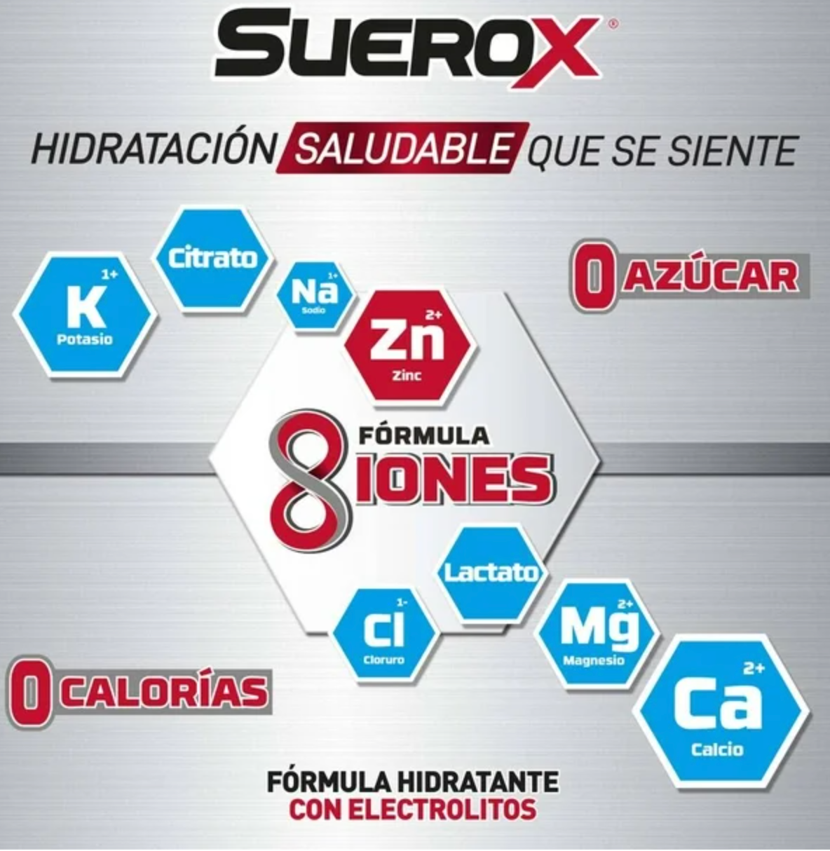 Bebida Hidratante Suerox Sabor Uva 6 pzas de 630 ml c/u -.