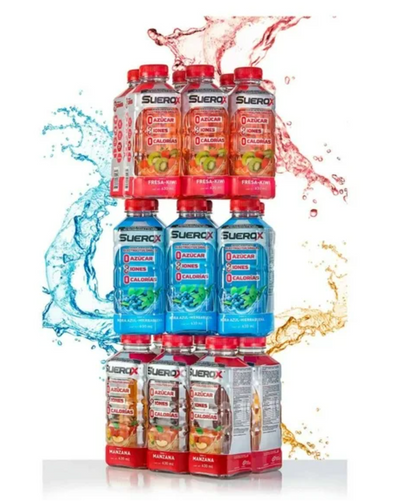 Bebida Hidratante Suerox Sabor Mora Azul 6 pzas de 630 ml c/u - .