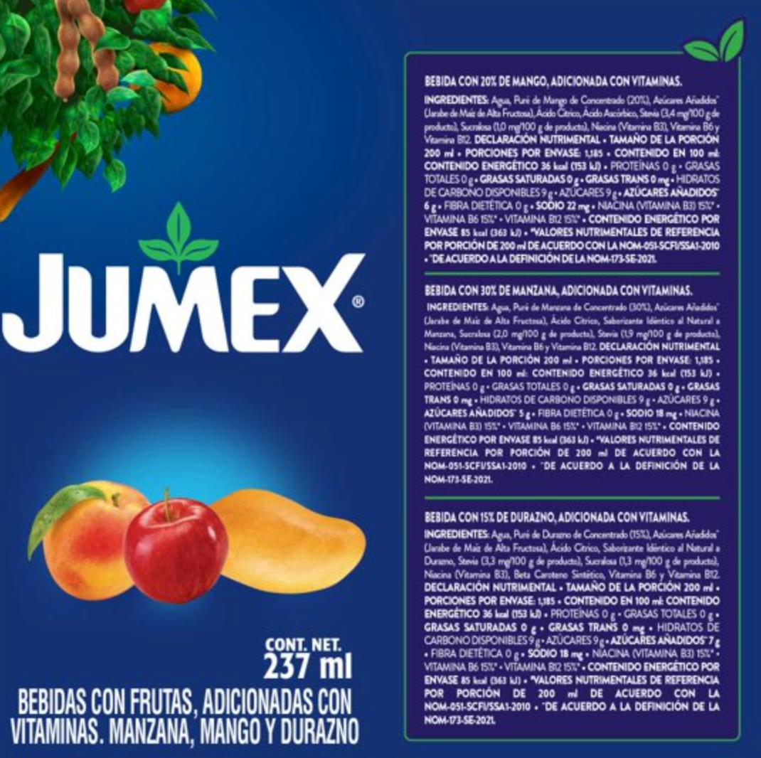 Bebidas Surtidas JUMEX Surtido 40 pzs de 237 ml - .