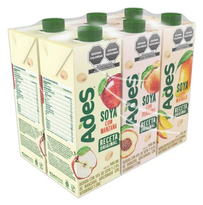 Bebida de Soya Ades 6 pzas de 946 ml -.