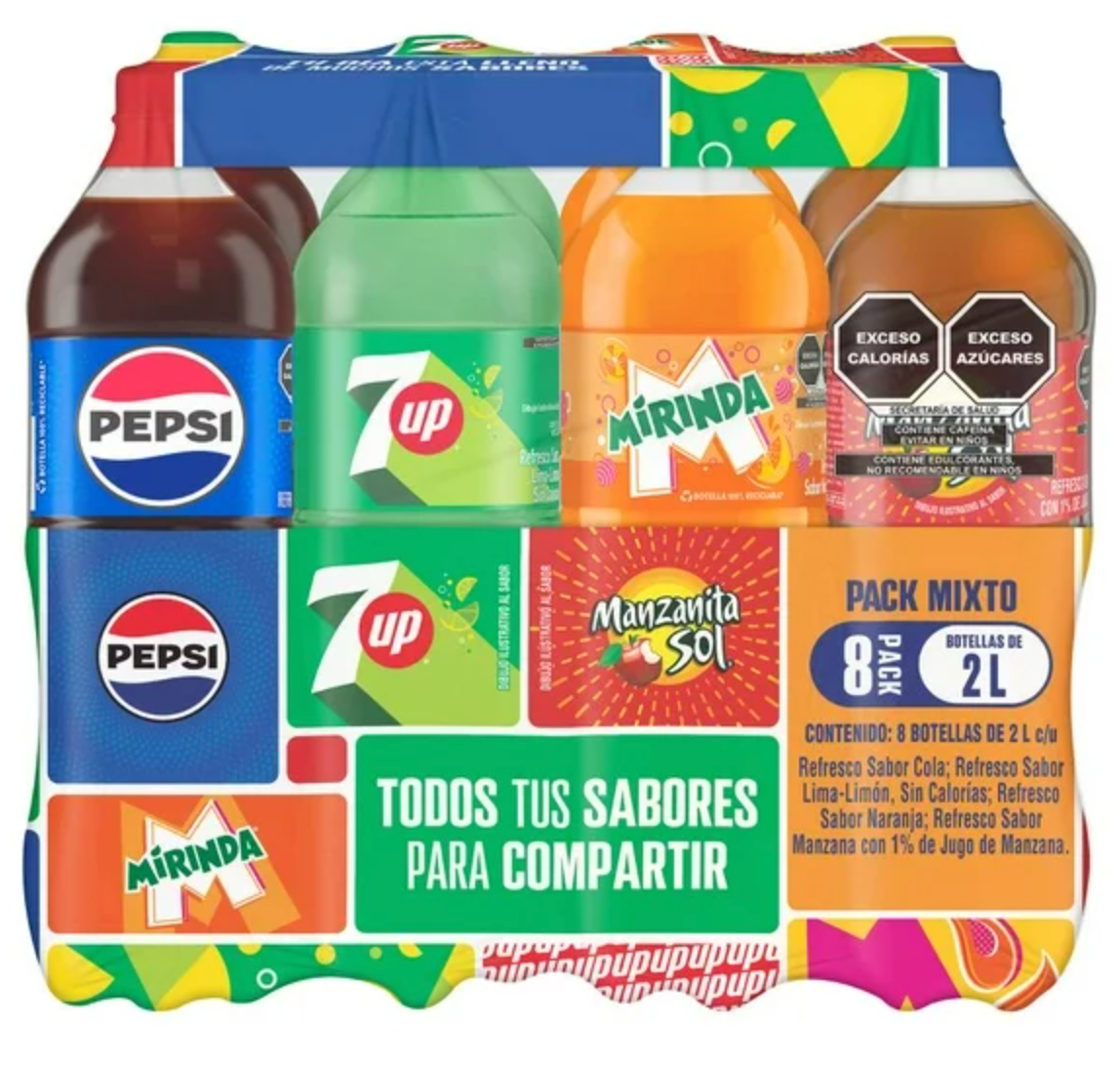 Refresco Pepsi Mix 8 pzas de 2 L -.