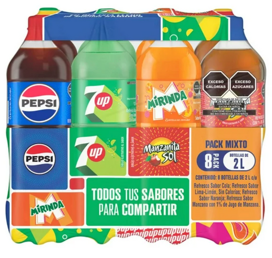Refresco Pepsi Mix 8 pzas de 2 L -.