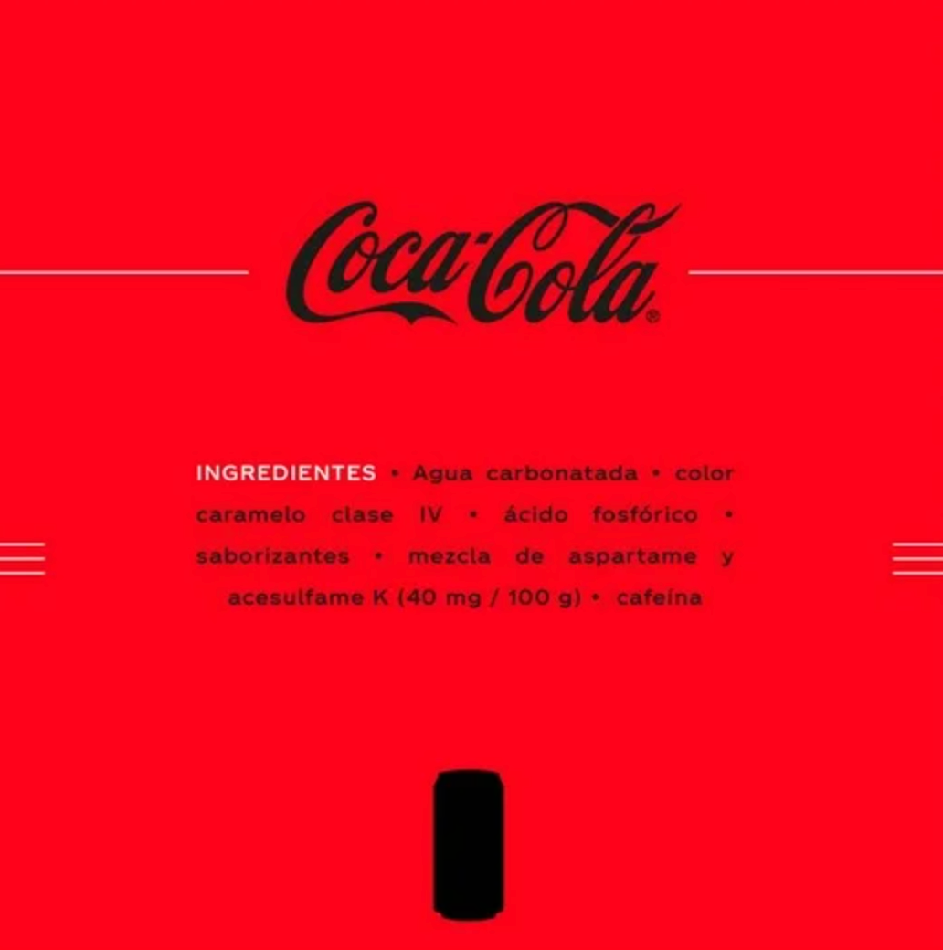 Refresco Coca-Cola Mini sin Azúcar 24 pzas de 235 ml c/u -.