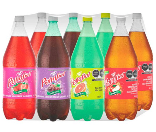 Refresco Peñafiel Sabores Surtidos 8 pzas de 2 l c/u - .