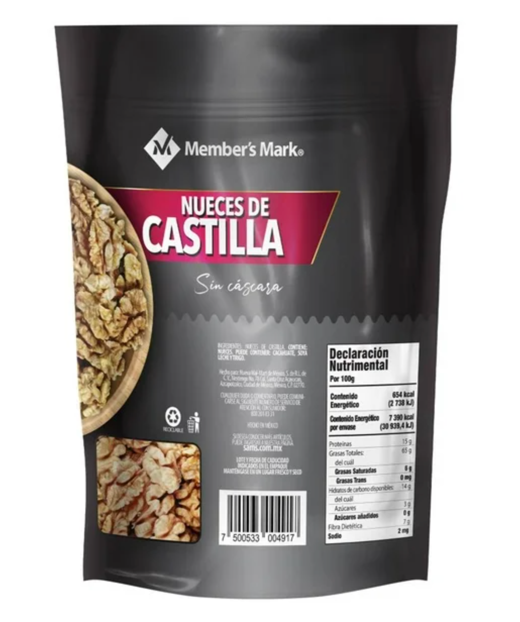 Nuez Castilla Member's Mark sin Cascara 1.13 kg - .