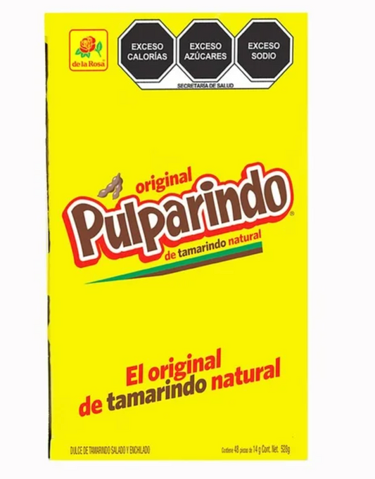 Pulparindo De la Rosa Original 48 pzas de 14 g c/u -.
