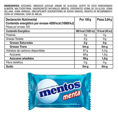 Caramelos Masticables Confitados Mentos con 420 pzas -.
