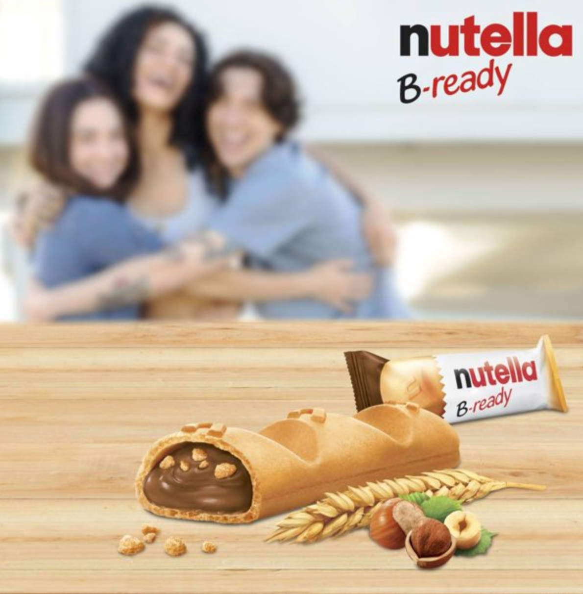 Galleta Rellena con Crema de Avellanas con Cocoa Nutella B-ready 15 pzas 22 g c/u - .