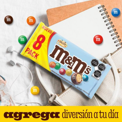 Chocolates M&M's con Relleno de Galleta 8 pzas 38.3 g c/u - .