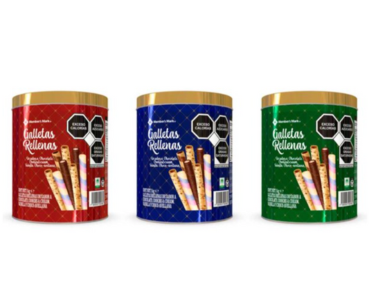 Galletas Rellenas Member's Mark Mix de Wafers 1 Kg - .