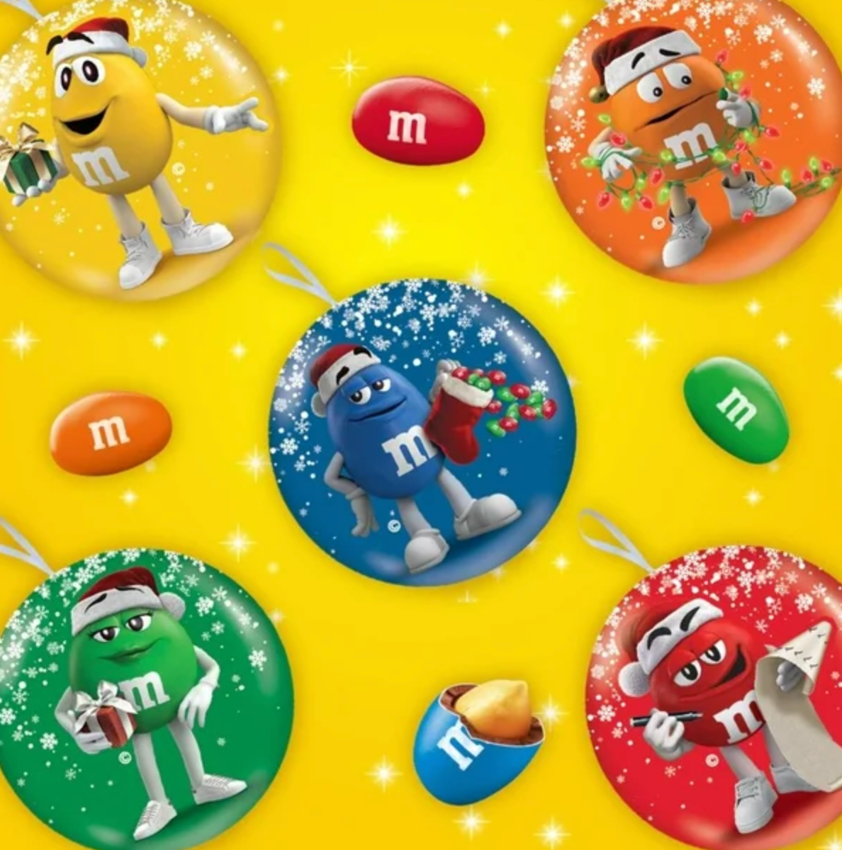 Chocolates M&M's Esferas Navidad 85 g - .
