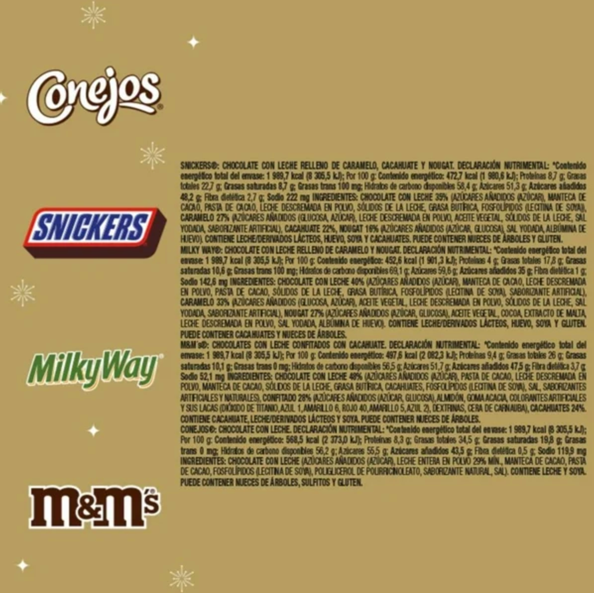 Chocolates Mars Surtidos Mars Navidad con 350 g - .