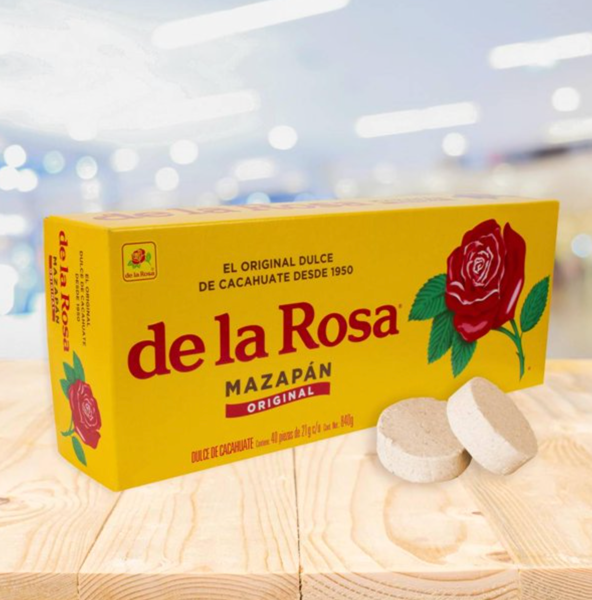 Mazapán De la Rosa 40 pzas de 21 g c/u -.