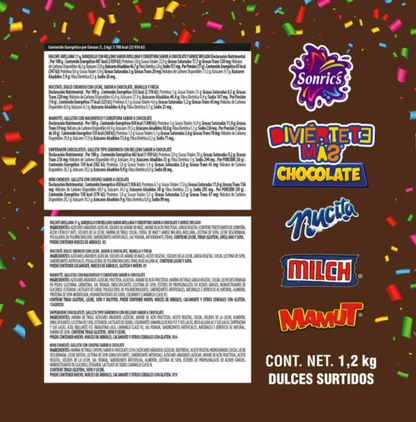 Dulces Surtido Sonric's Diviértete Más Chocolate 1,2 kg -.