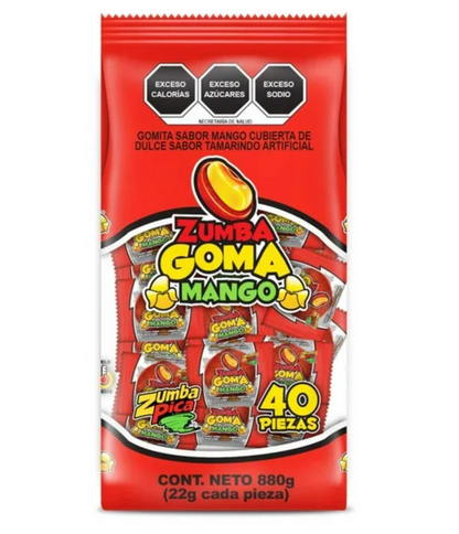 Gomita Zumba Goma Mango 40 pzas - .