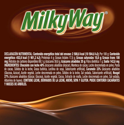 Chocolates Milky Way Minis 65 pzas de 8.5 g c/u -.